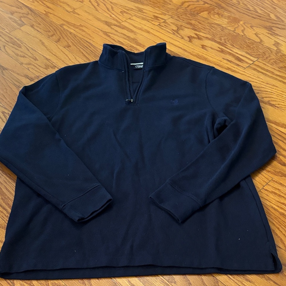 Chaps Size XLT Navy Knit Pullover EUC